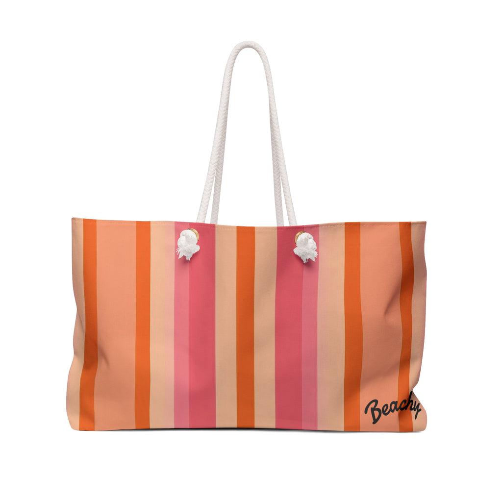 Retro Striped Sunset Beachy Bag