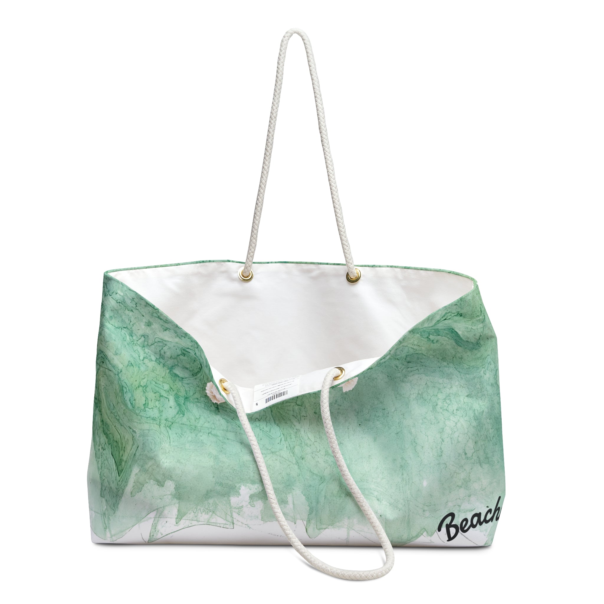 Green Marble Beachy Bag