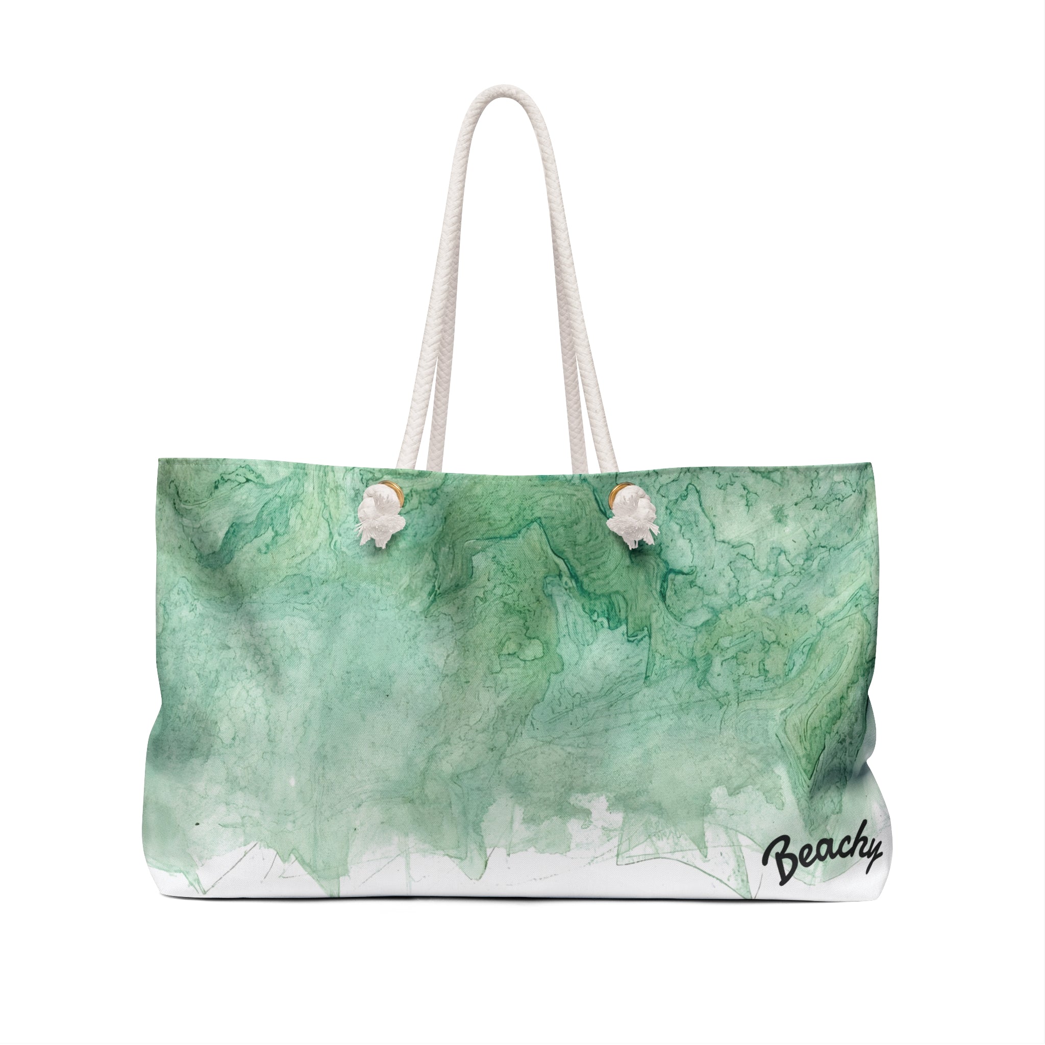 Green Marble Beachy Bag