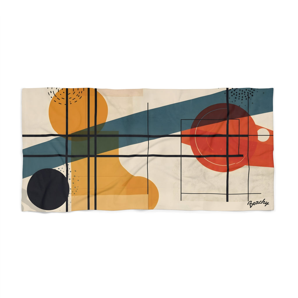 Abstract Mid-Century Beach Towel
