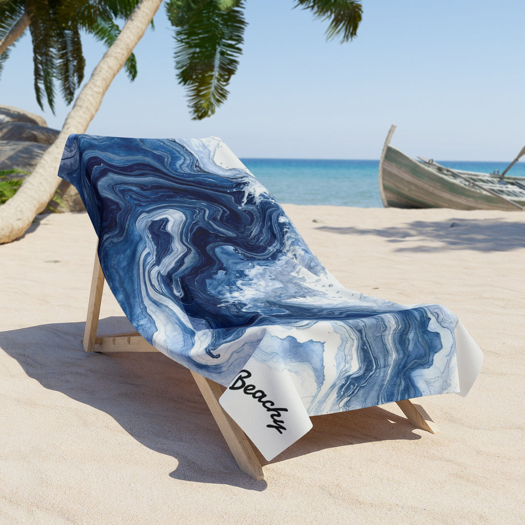 Ocean Blue Marble Beach Towel