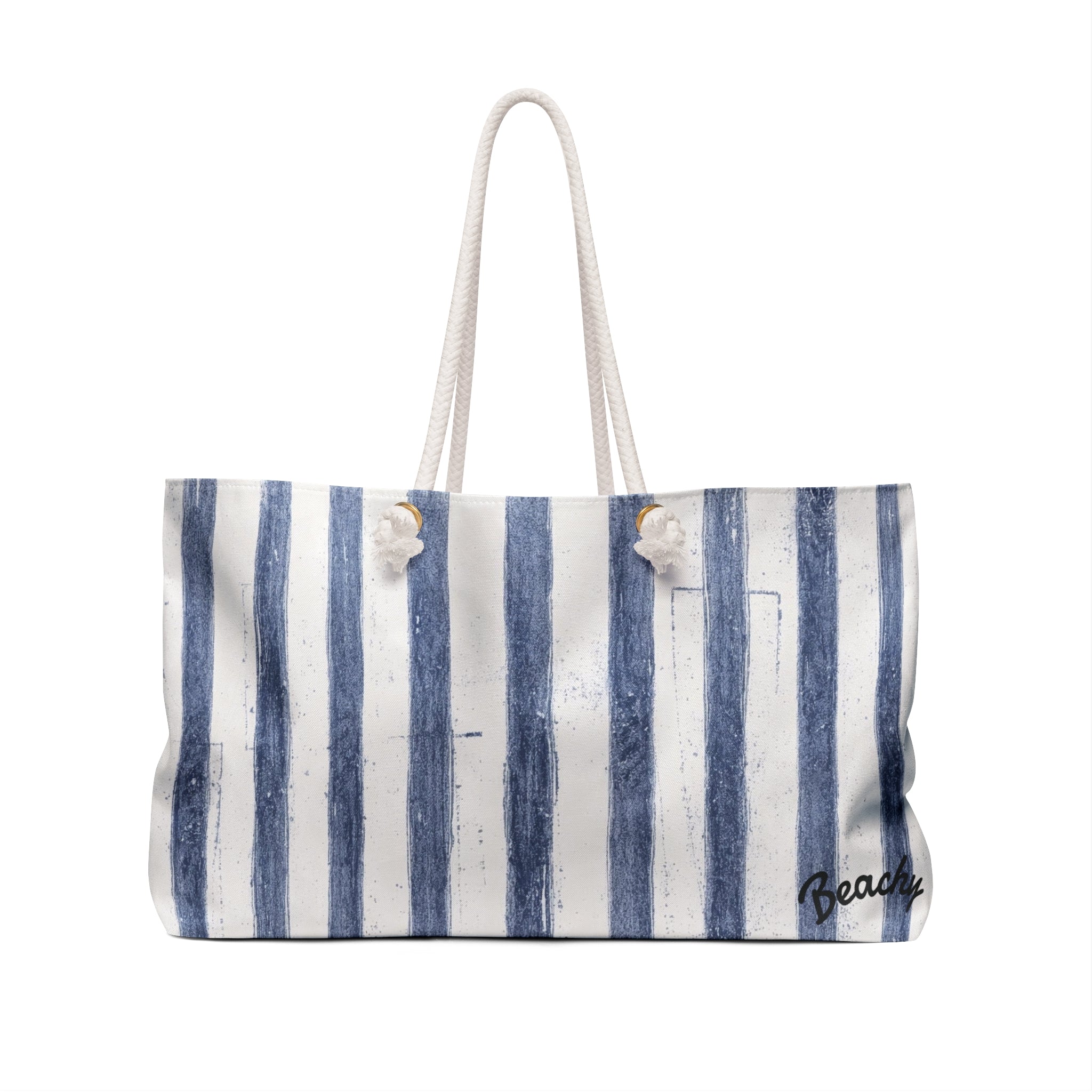 Nautical Blue Striped Beachy Bag