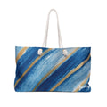 Blue & Gold Striped Beachy Bag