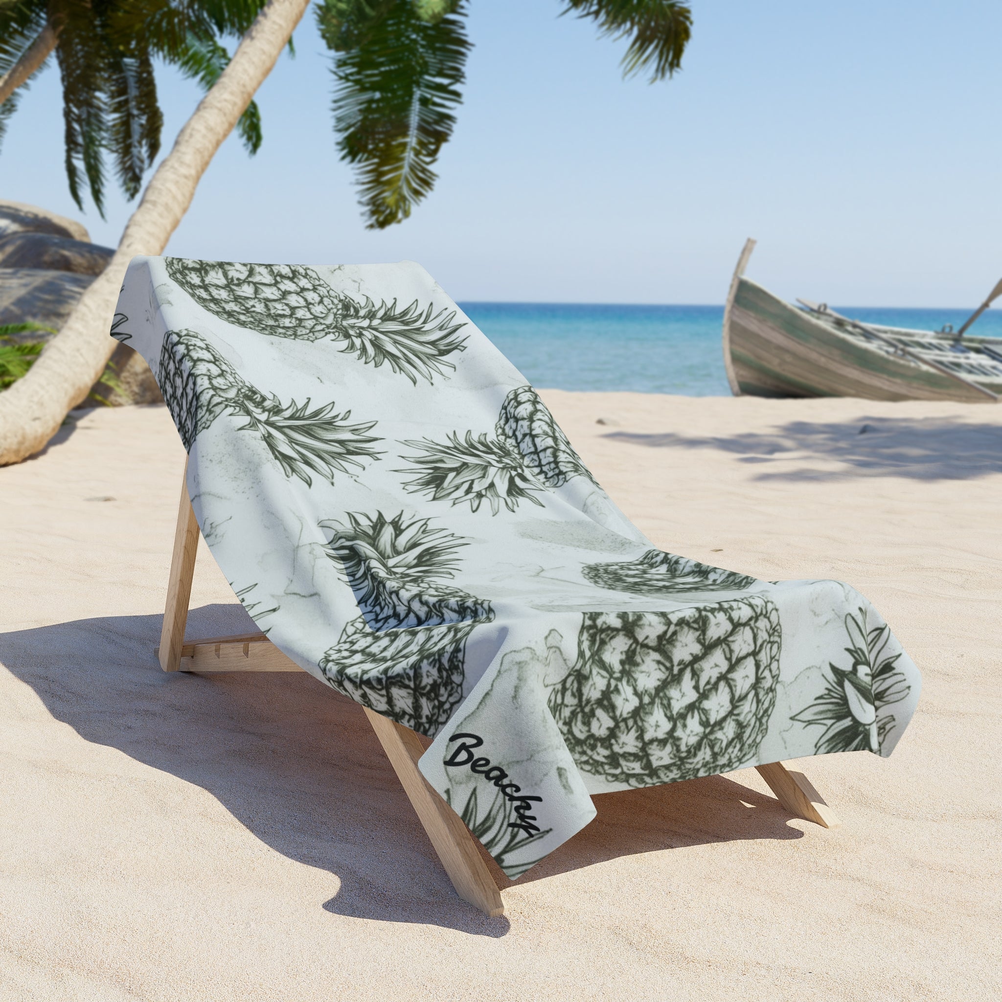 Pineapple Pattern Beach Towel