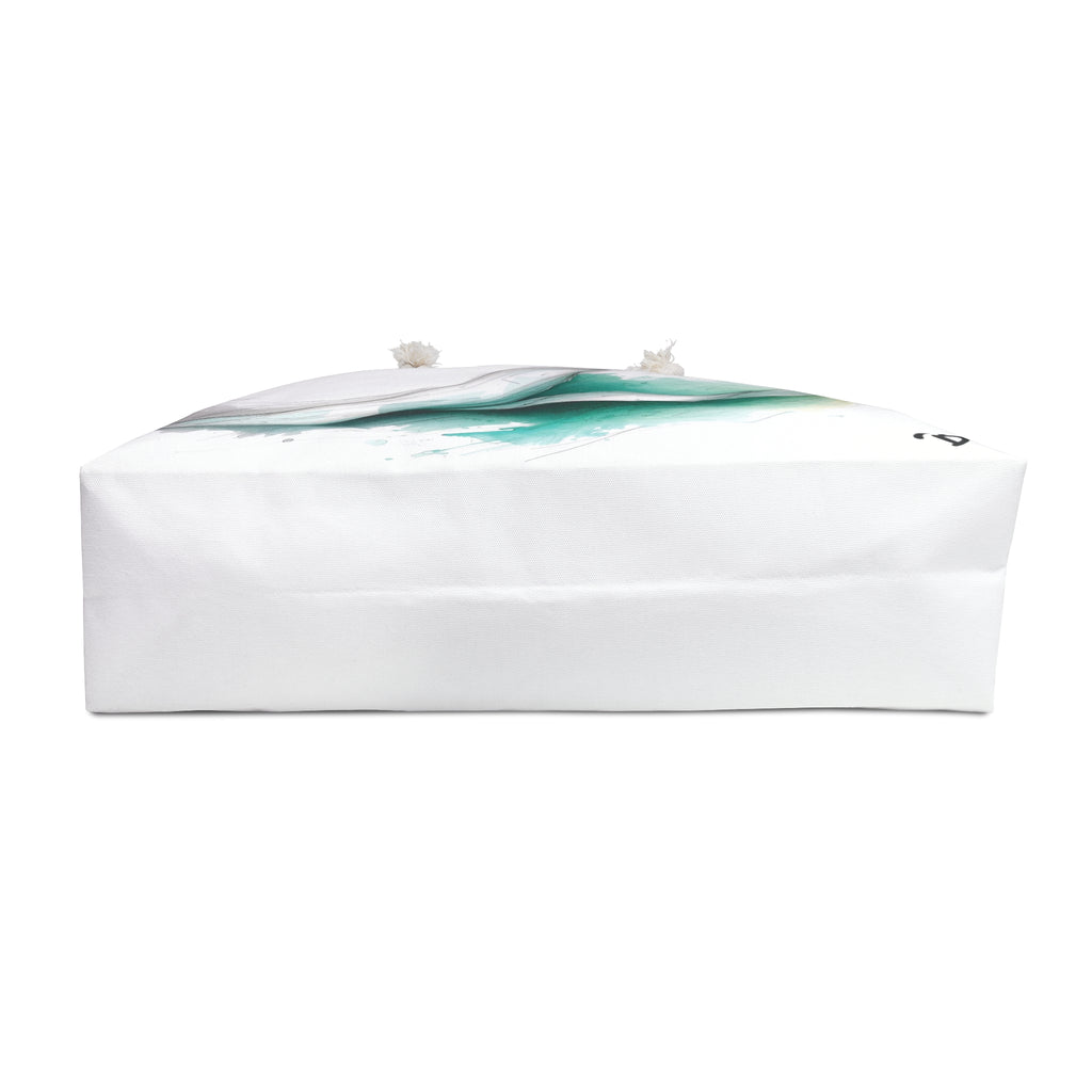 Abstract Teal Wave Beachy Bag