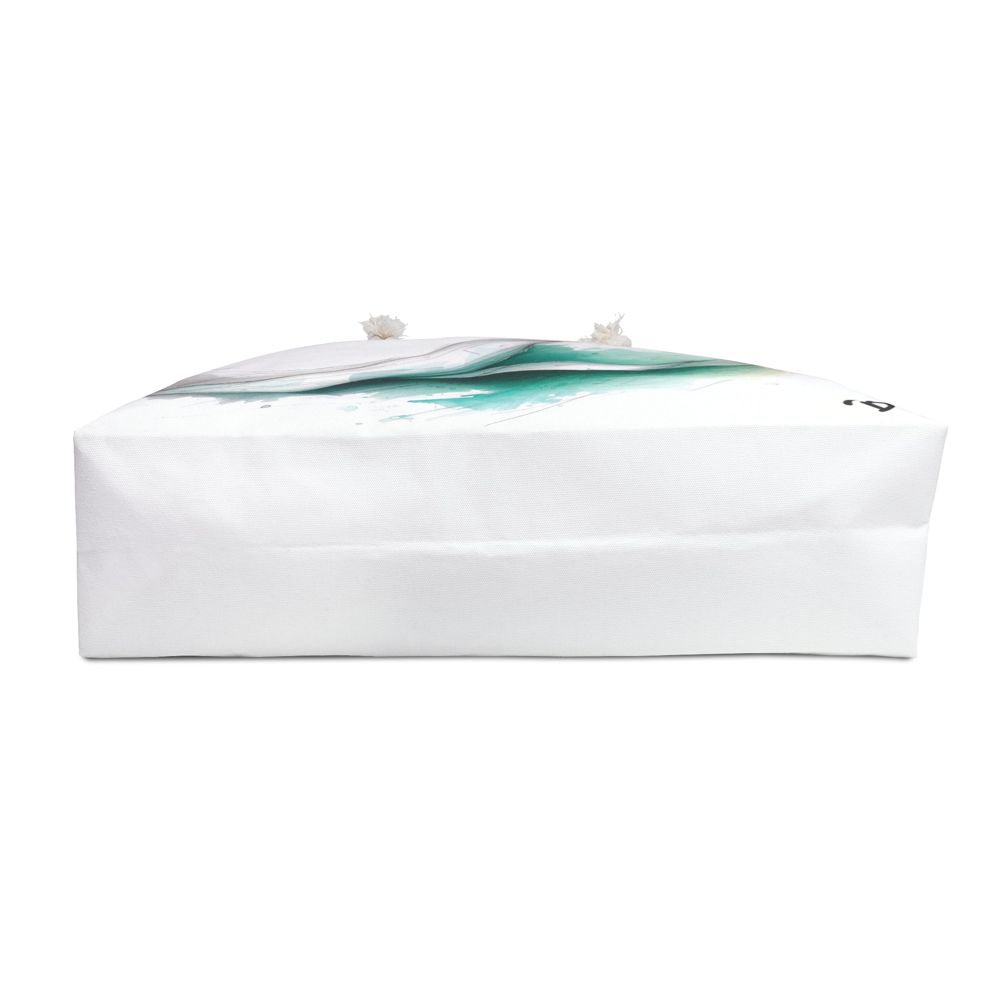 Abstract Teal Wave Beachy Bag