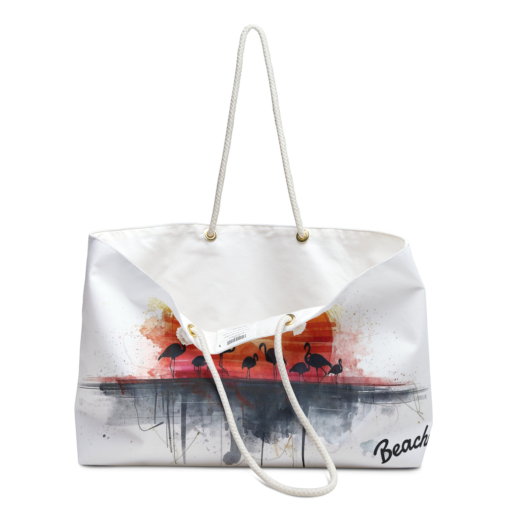 Flamingo Sunset Beachy Bag