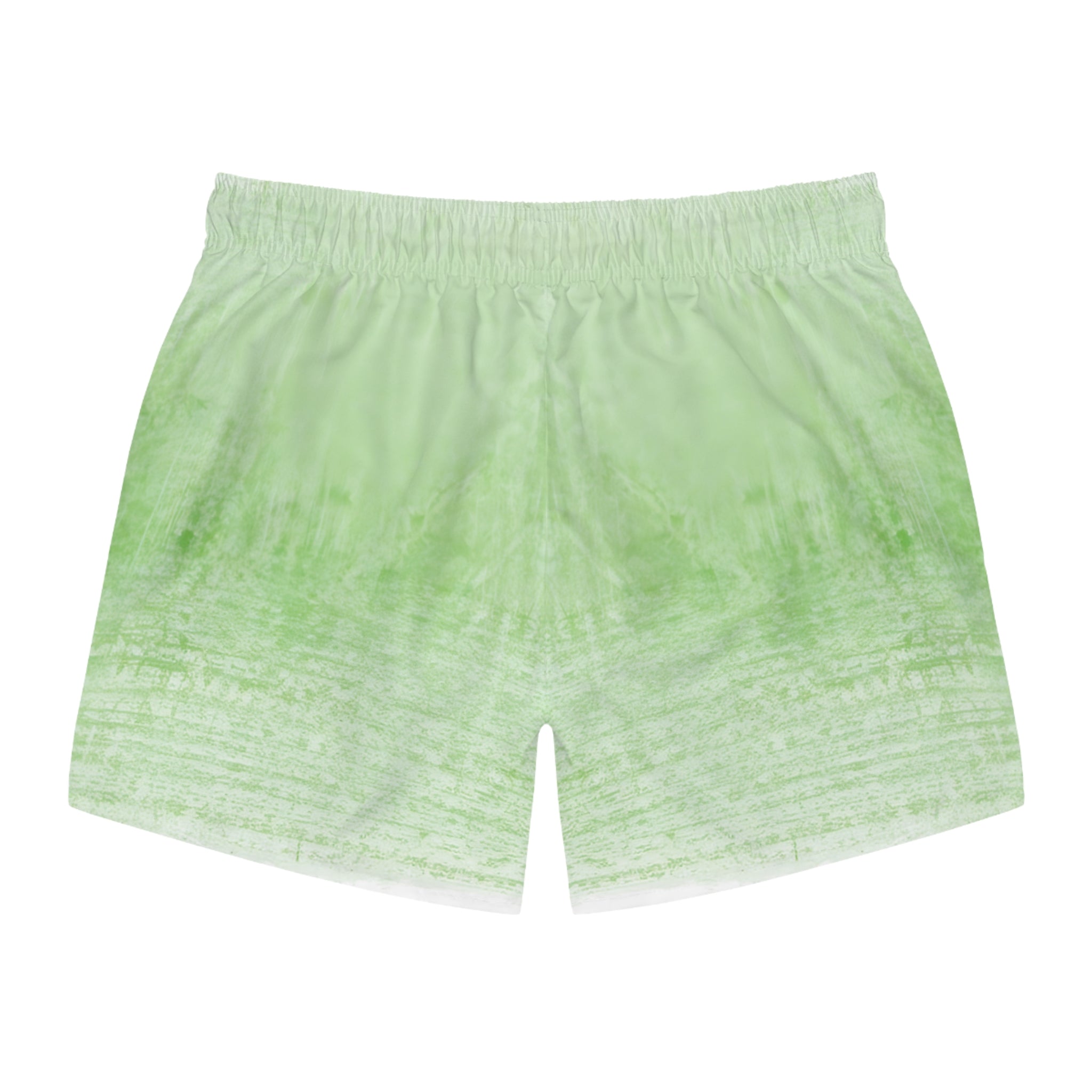 Green Watercolor Swim Trunks