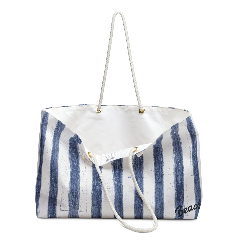 Nautical Blue Striped Beachy Bag