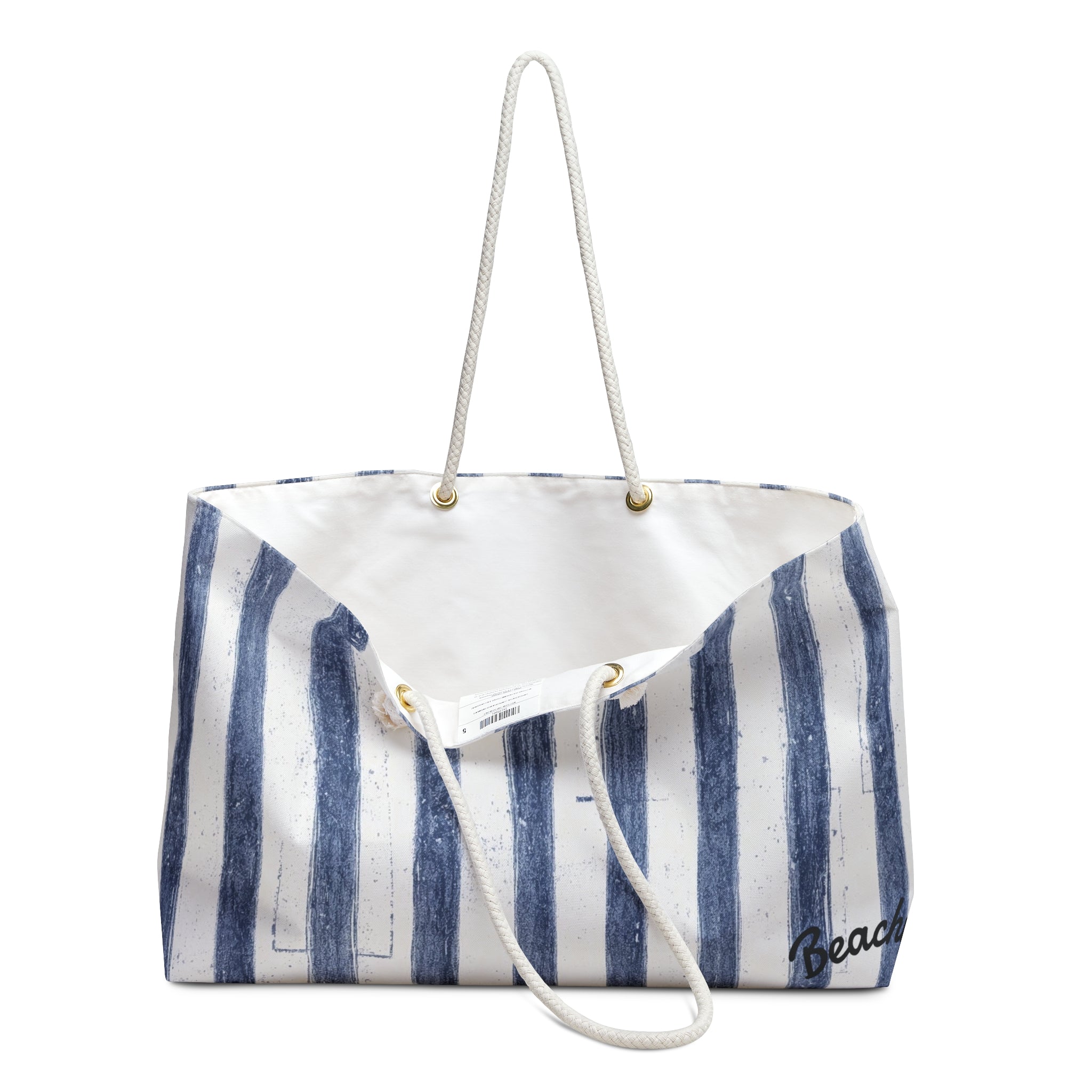 Nautical Blue Striped Beachy Bag