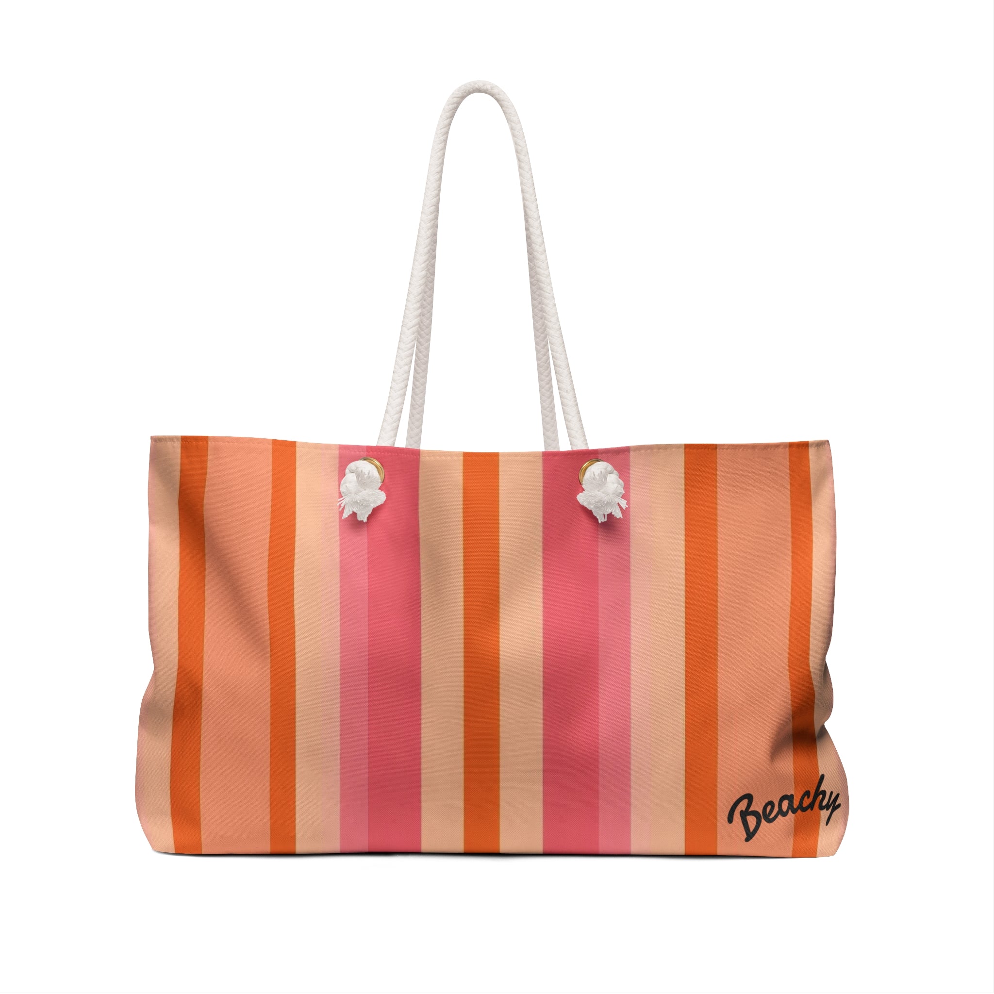 Retro Striped Sunset Beachy Bag