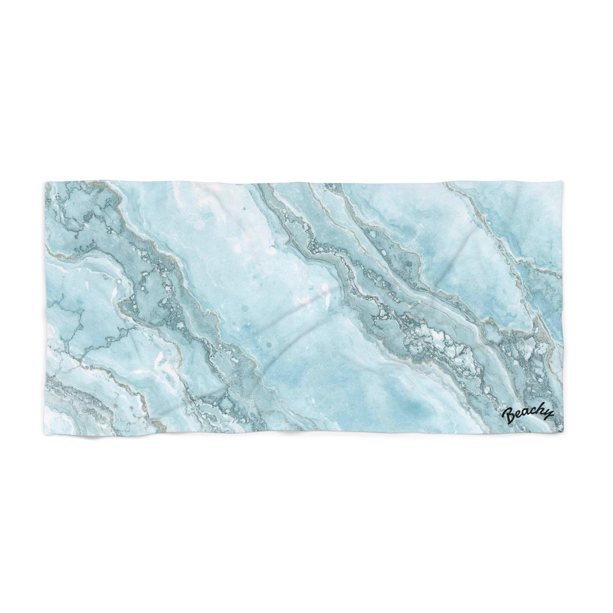 Aqua Marble Beach Towel