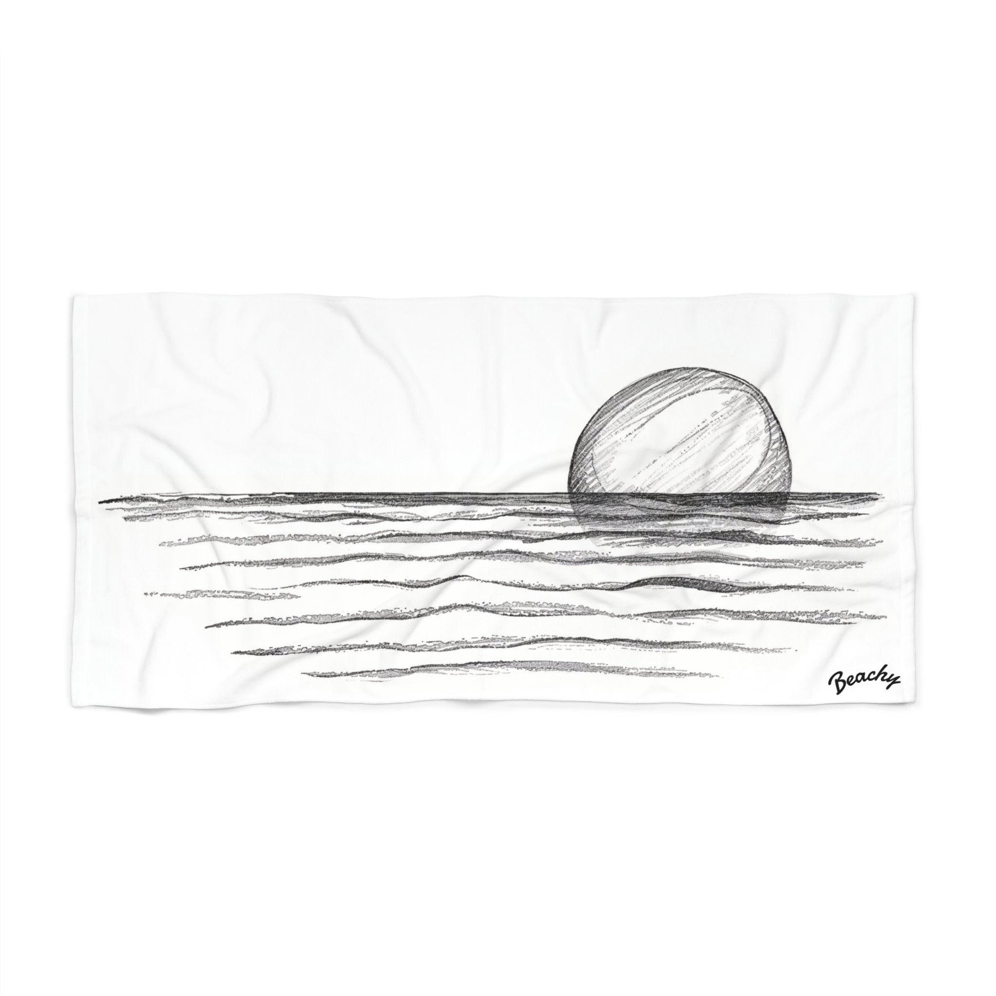 Minimalist Sunrise Beach Towel