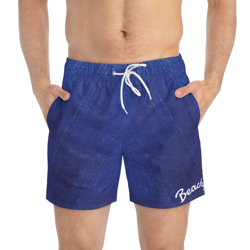 Blue Ocean Texture Swim Trunks