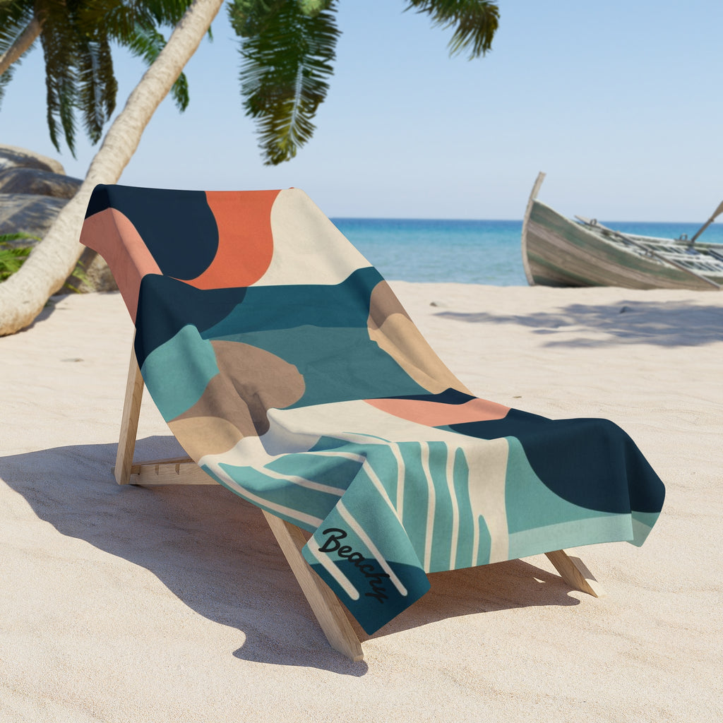 Abstract Coastal Beach Towel
