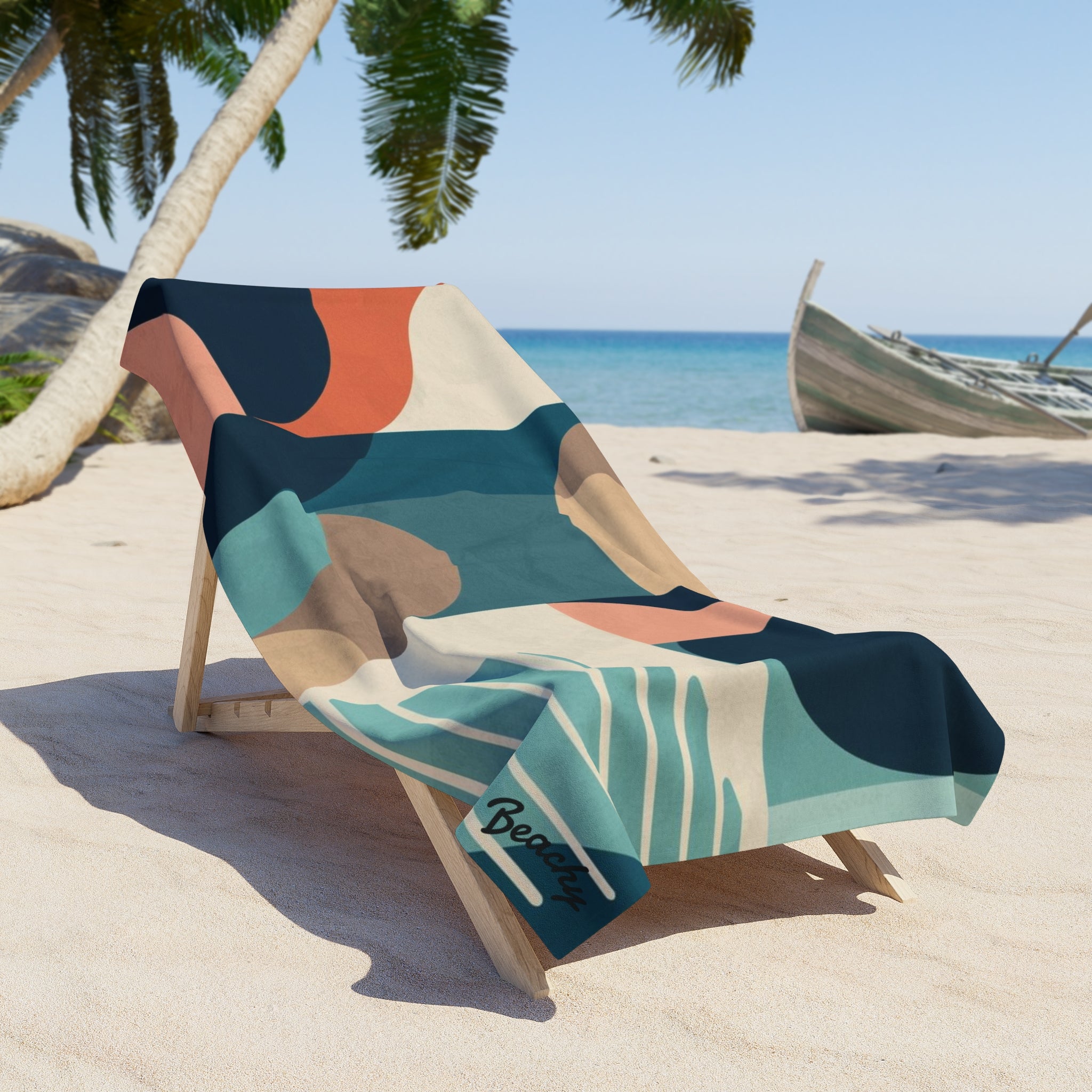 Abstract Coastal Beach Towel