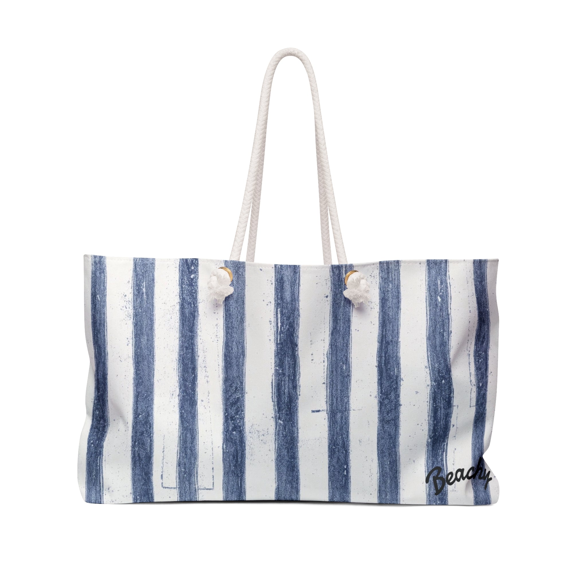 Nautical Blue Striped Beachy Bag