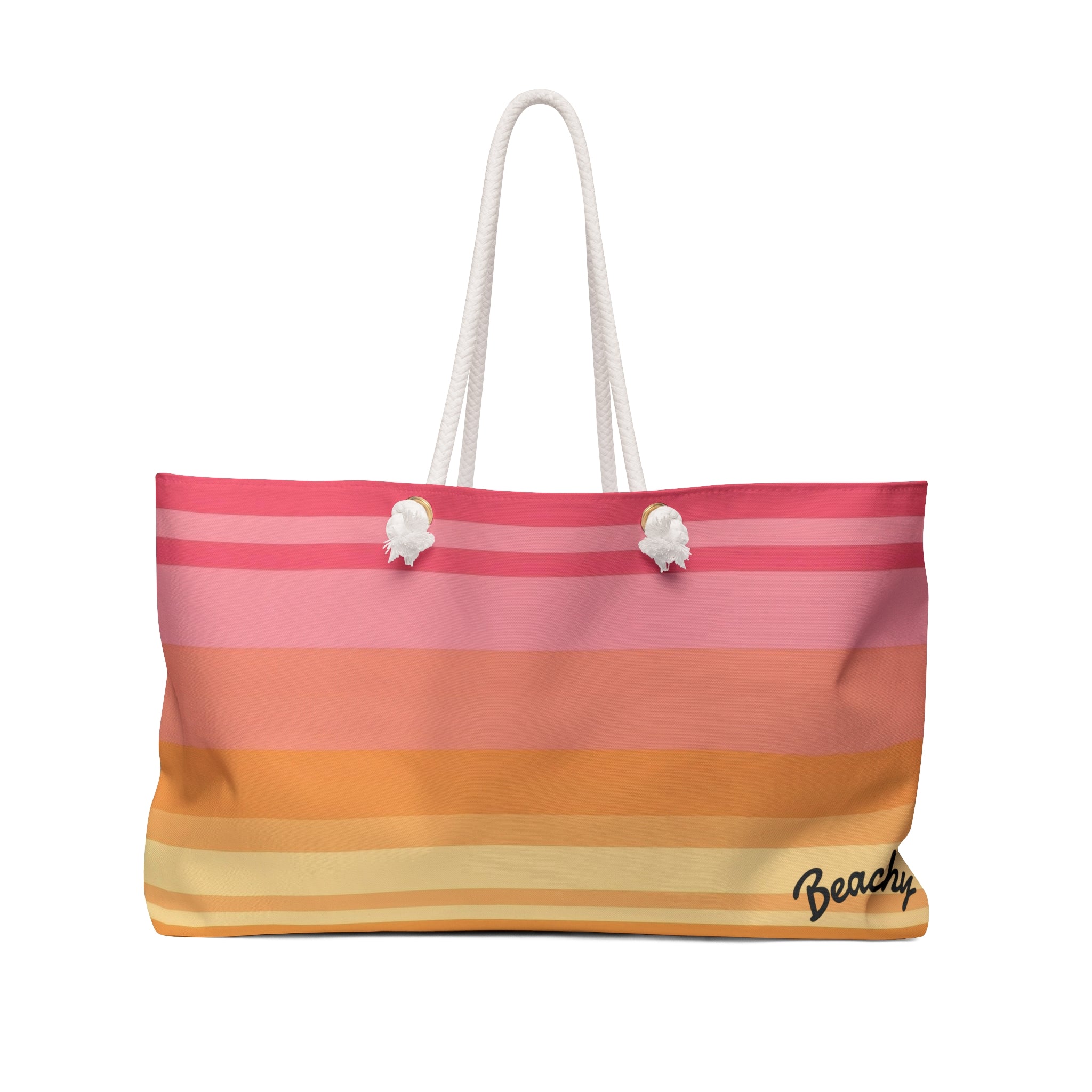 Retro Sunset Stripe Beachy Bag