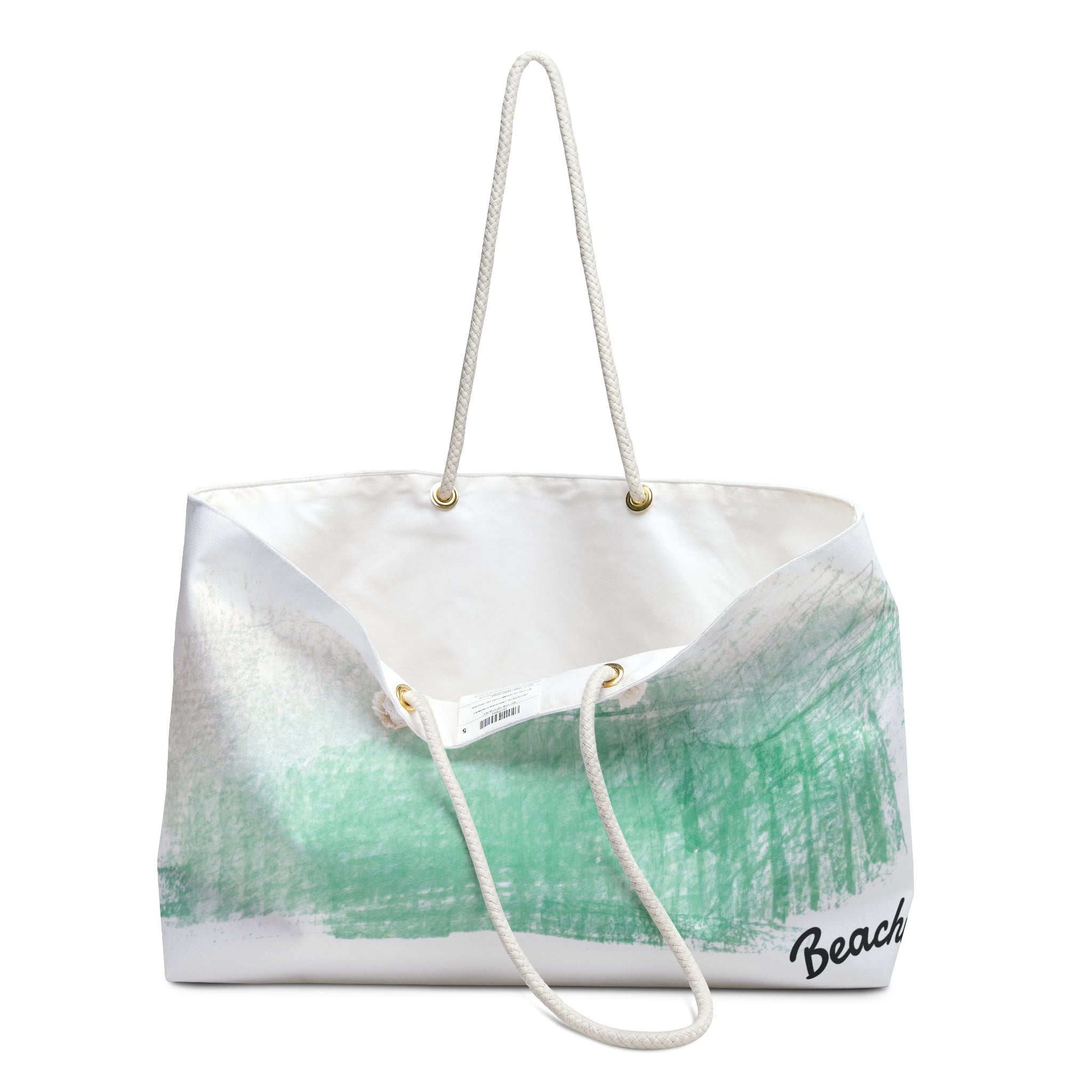 Seafoam Brushstroke Beachy Bag