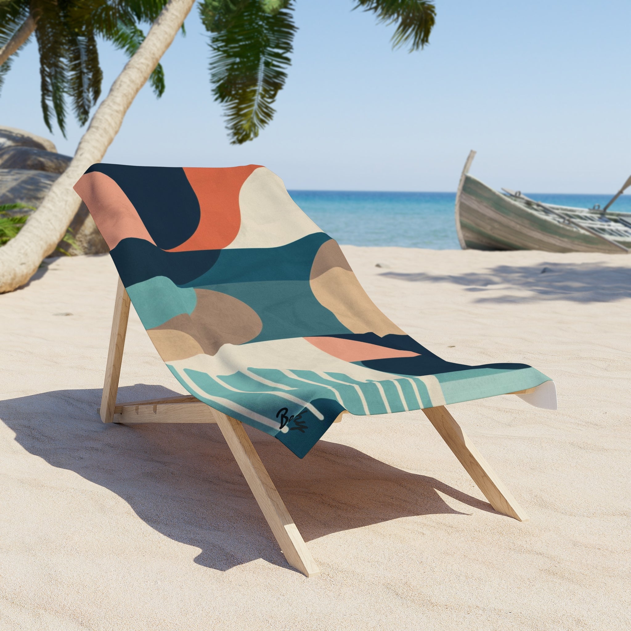 Abstract Coastal Beach Towel