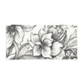 Floral Sketch Beach Towel