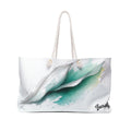 Abstract Teal Wave Beachy Bag
