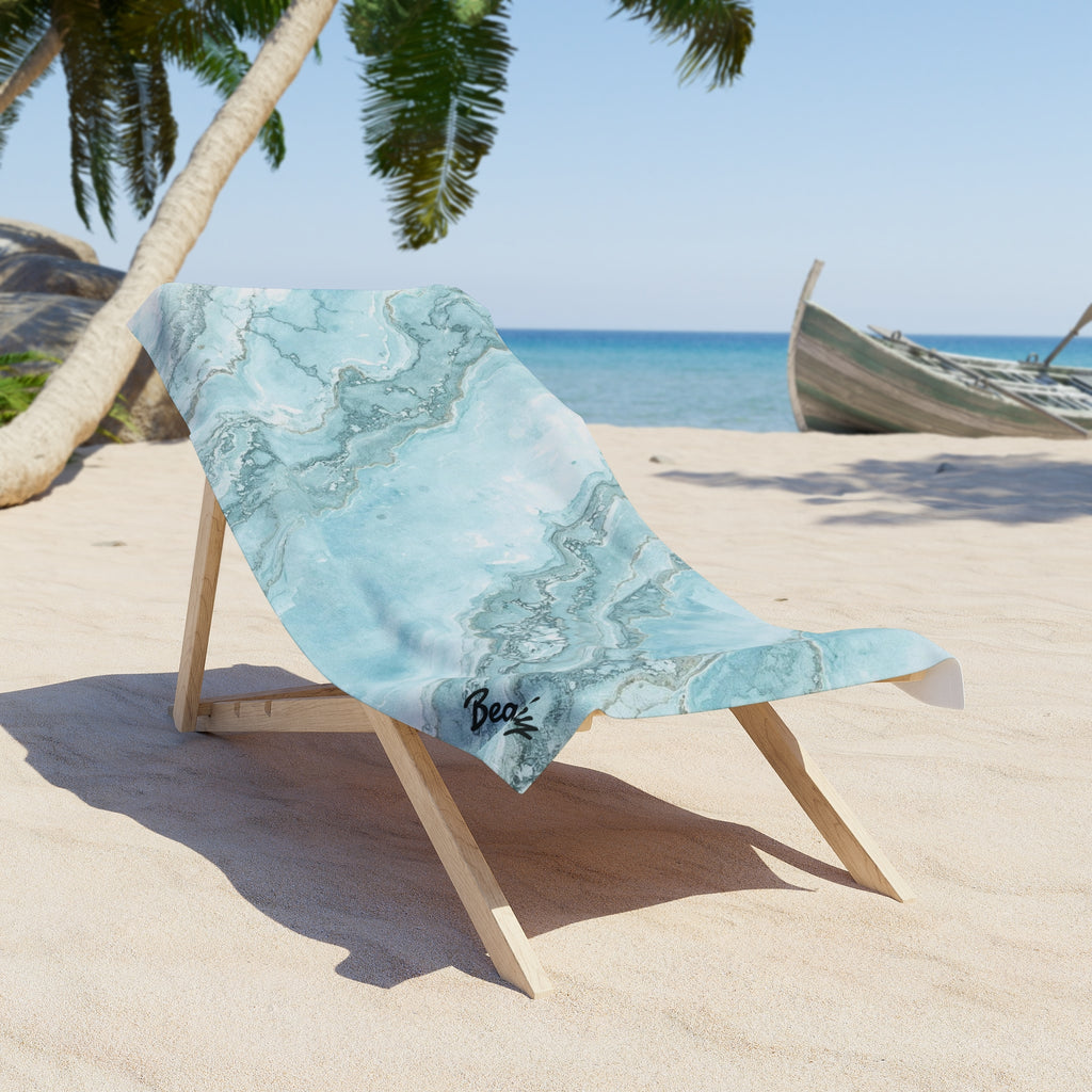 Aqua Marble Beach Towel