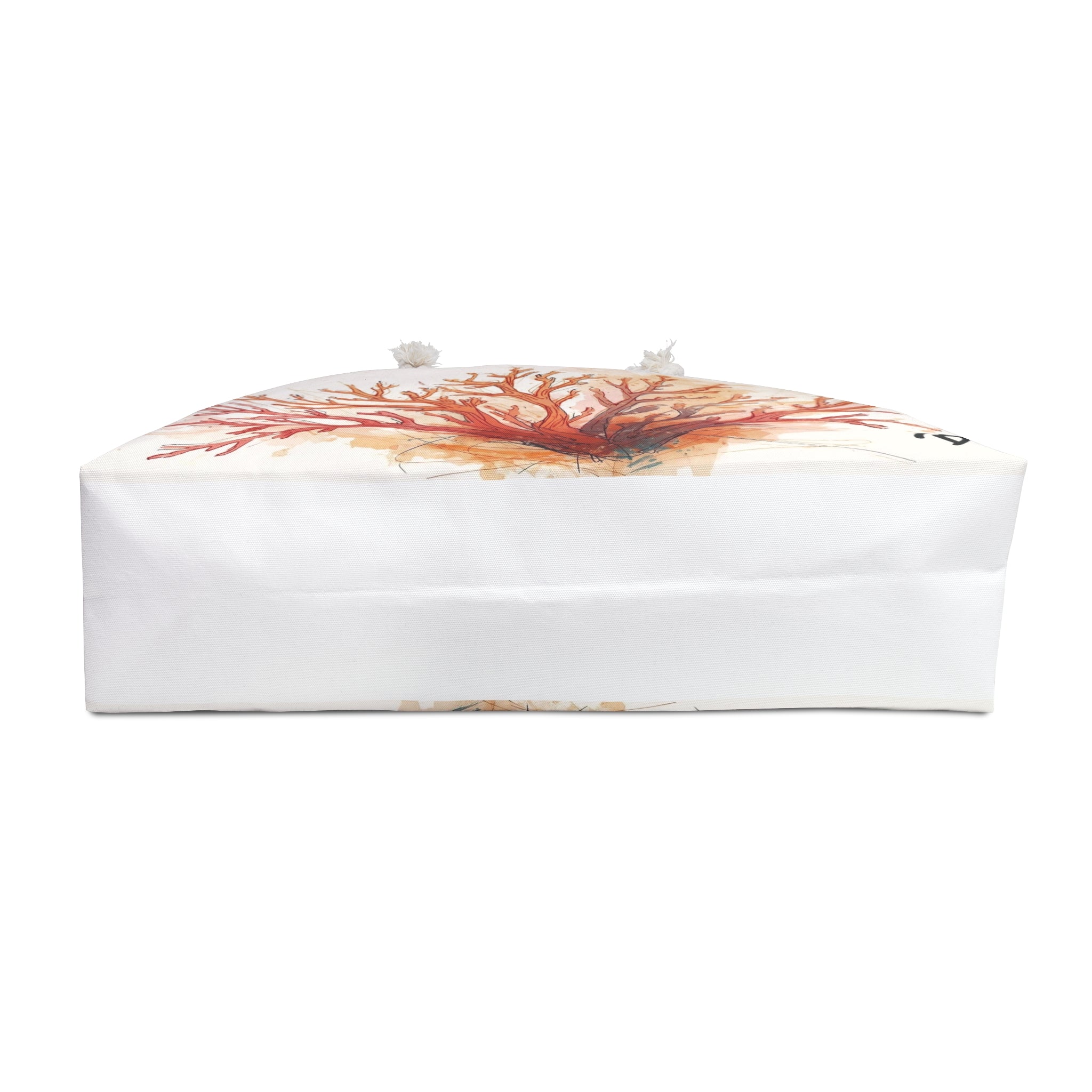 Coral Watercolor Beachy Bag