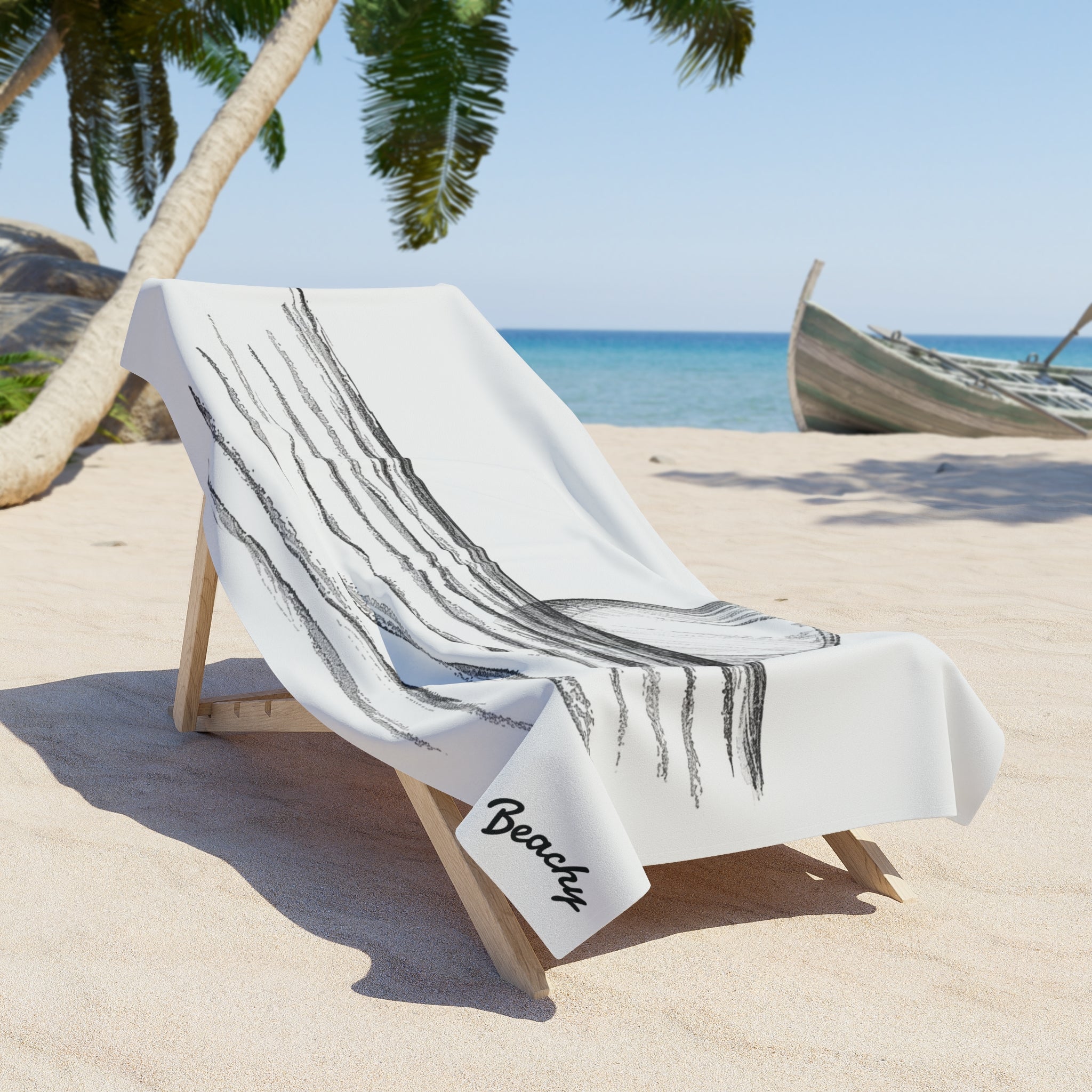 Minimalist Sunrise Beach Towel