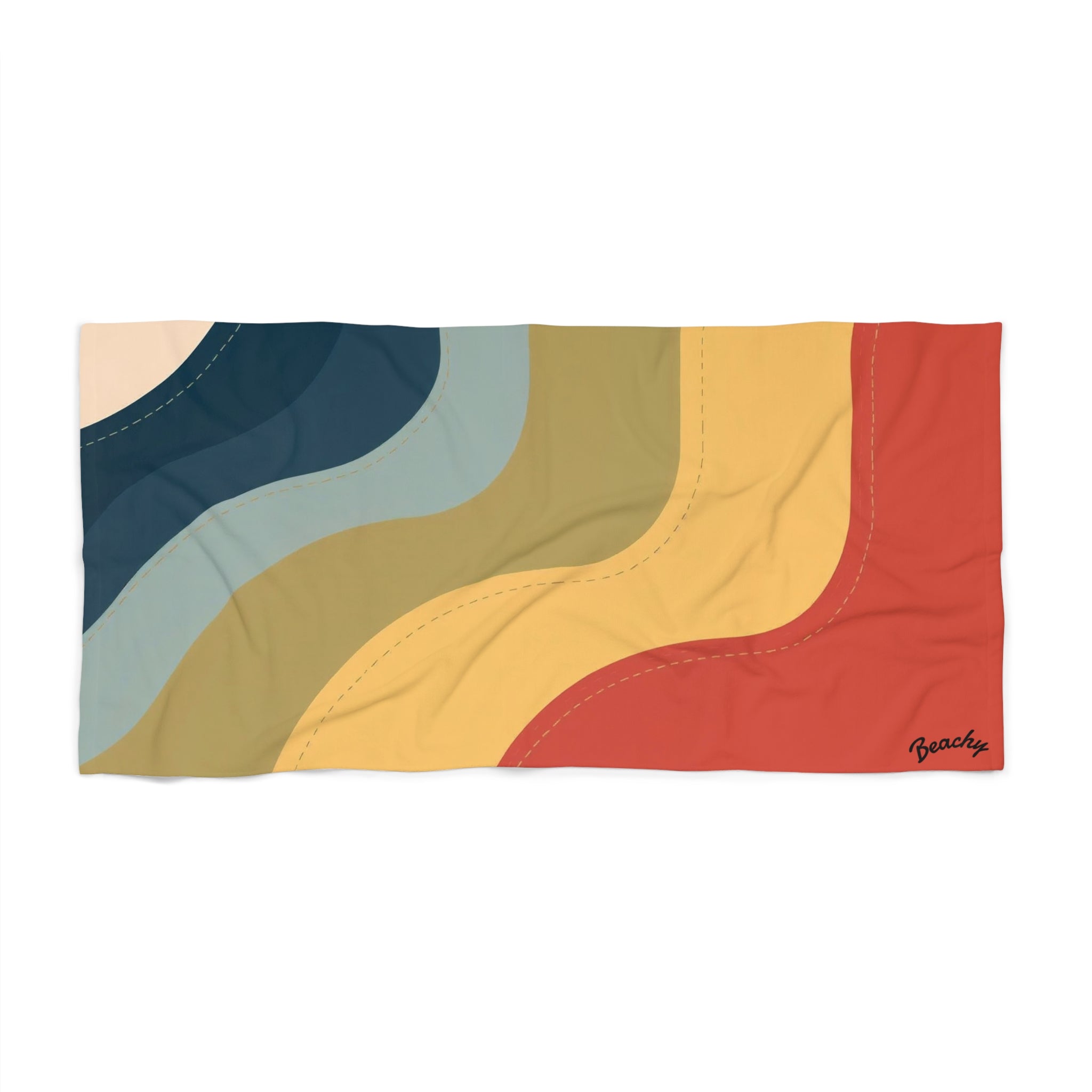 Retro Wave Beach Towel