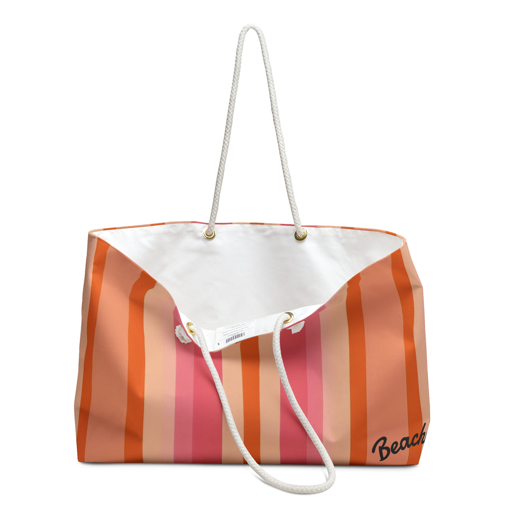 Retro Striped Sunset Beachy Bag