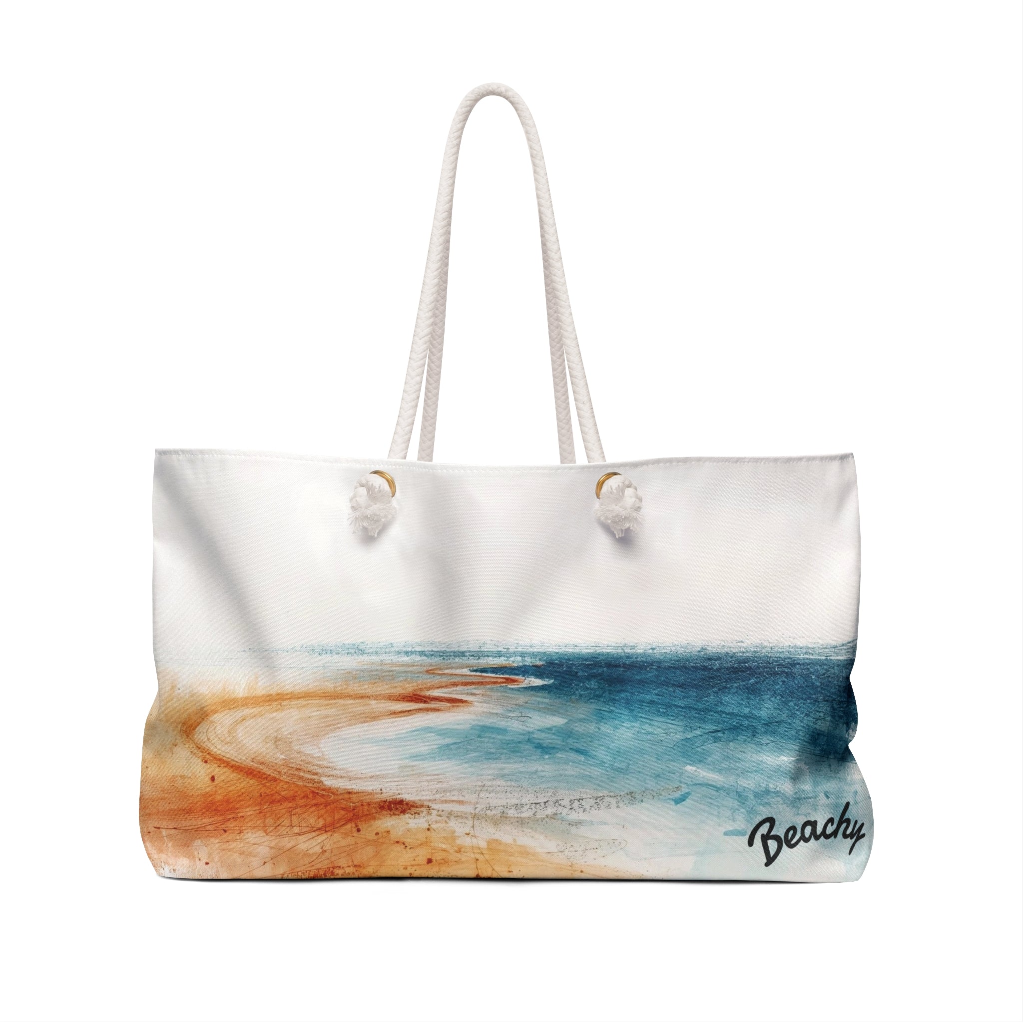 Coastal Watercolor Beachy Bag