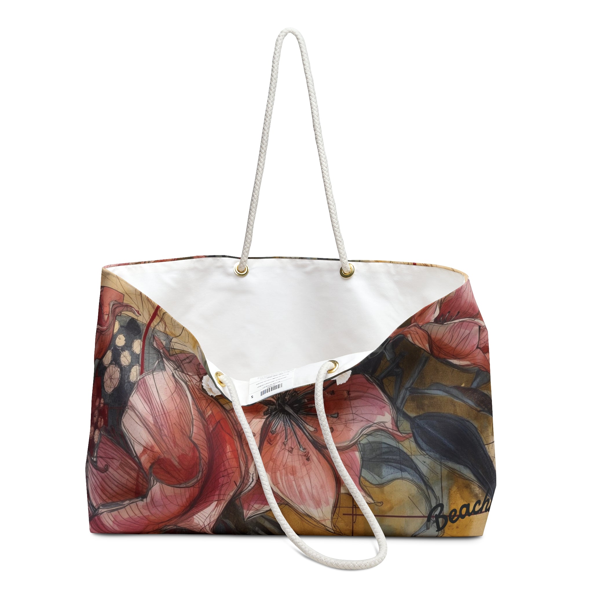 Floral Lily Beachy Bag