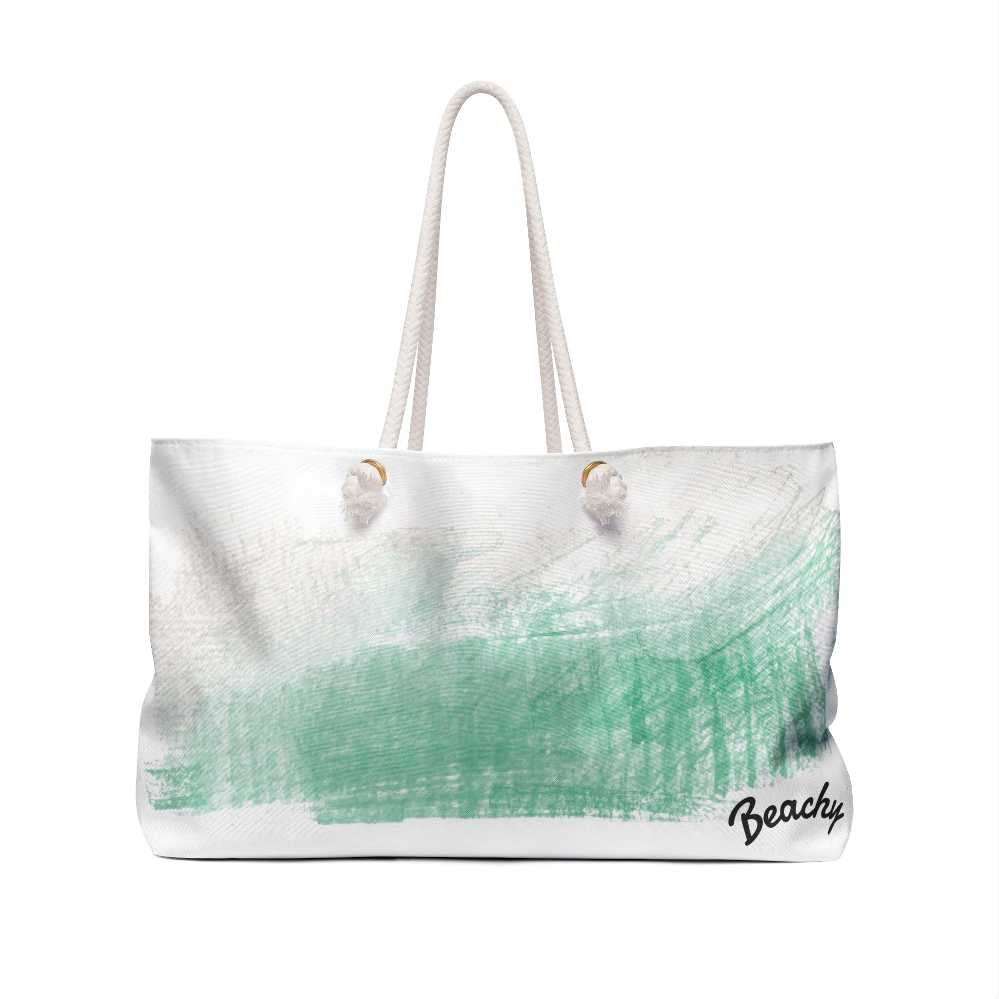 Seafoam Brushstroke Beachy Bag