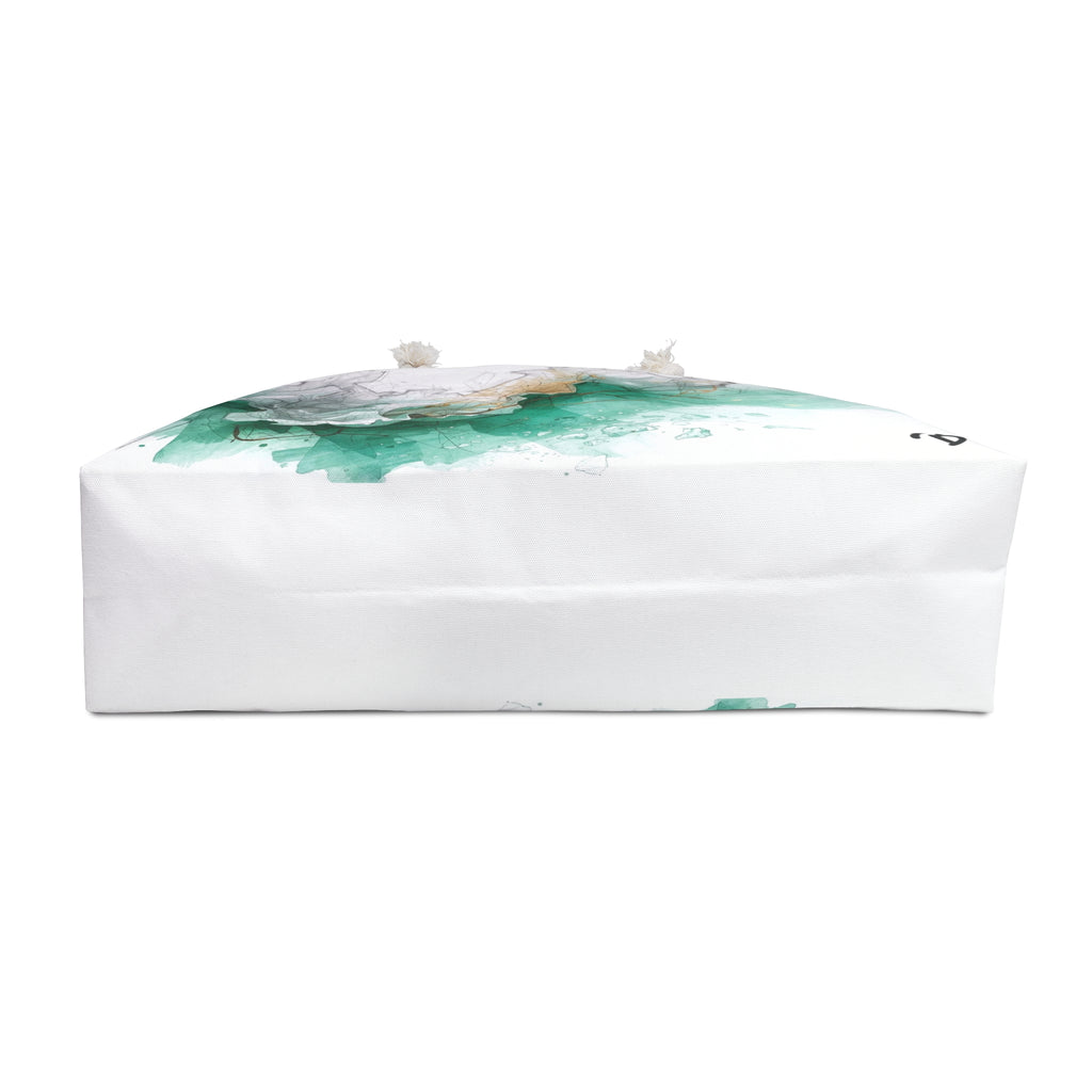 Abstract Emerald Wave Beachy Bag