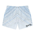 Blue Chevron Marble Swim Trunks