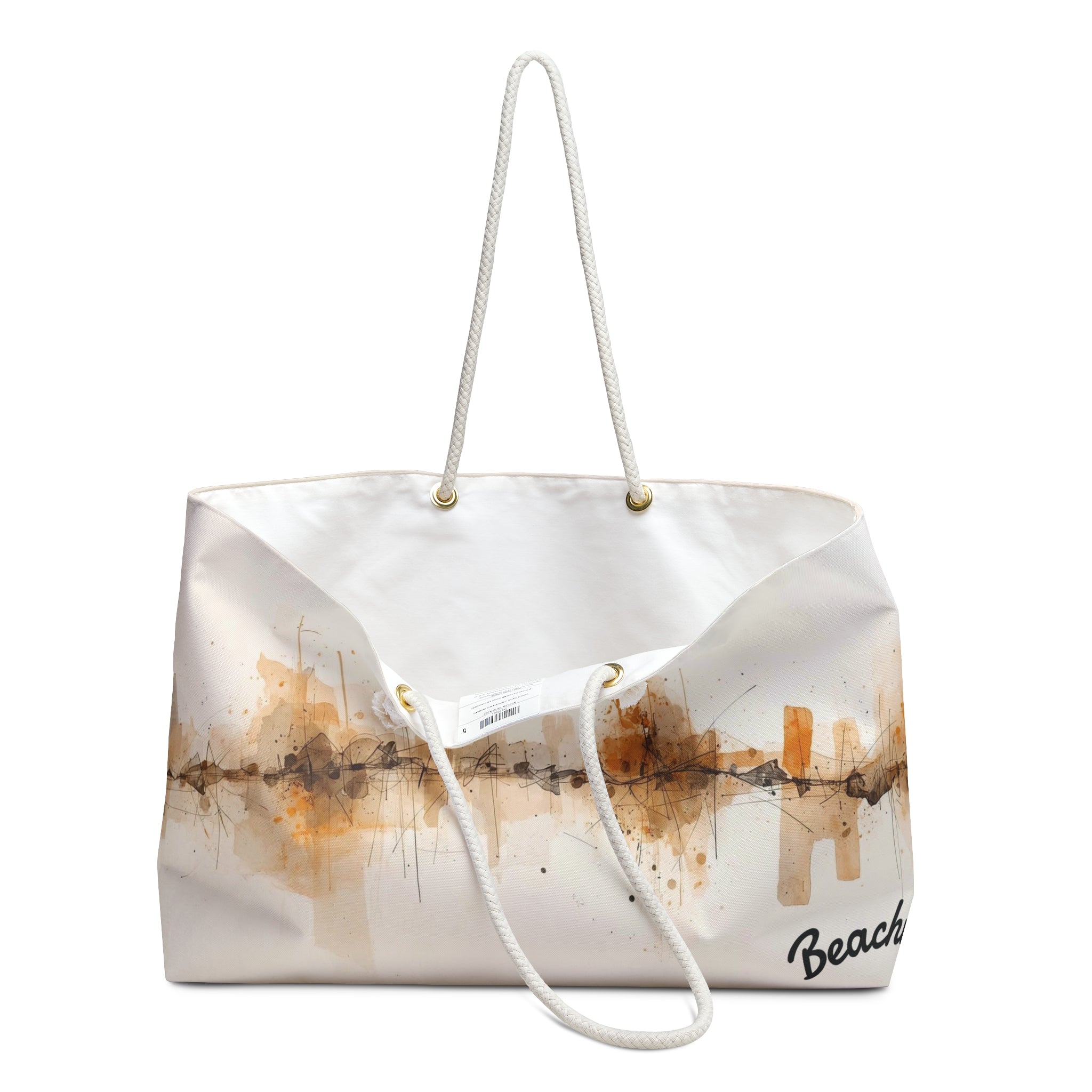 Abstract Watercolor line art Beachy Bag