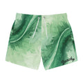 Green Swirl Swim Trunks