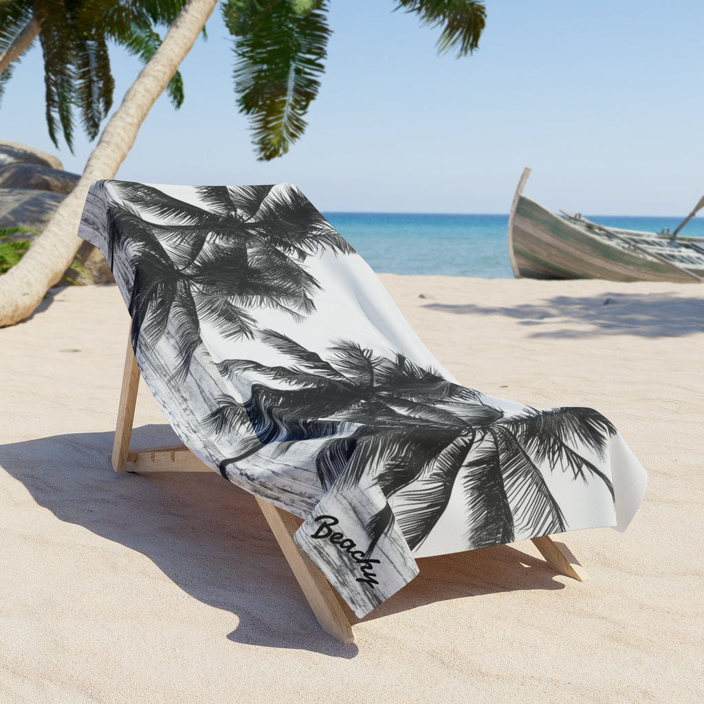Palm Silhouette Beach Towel