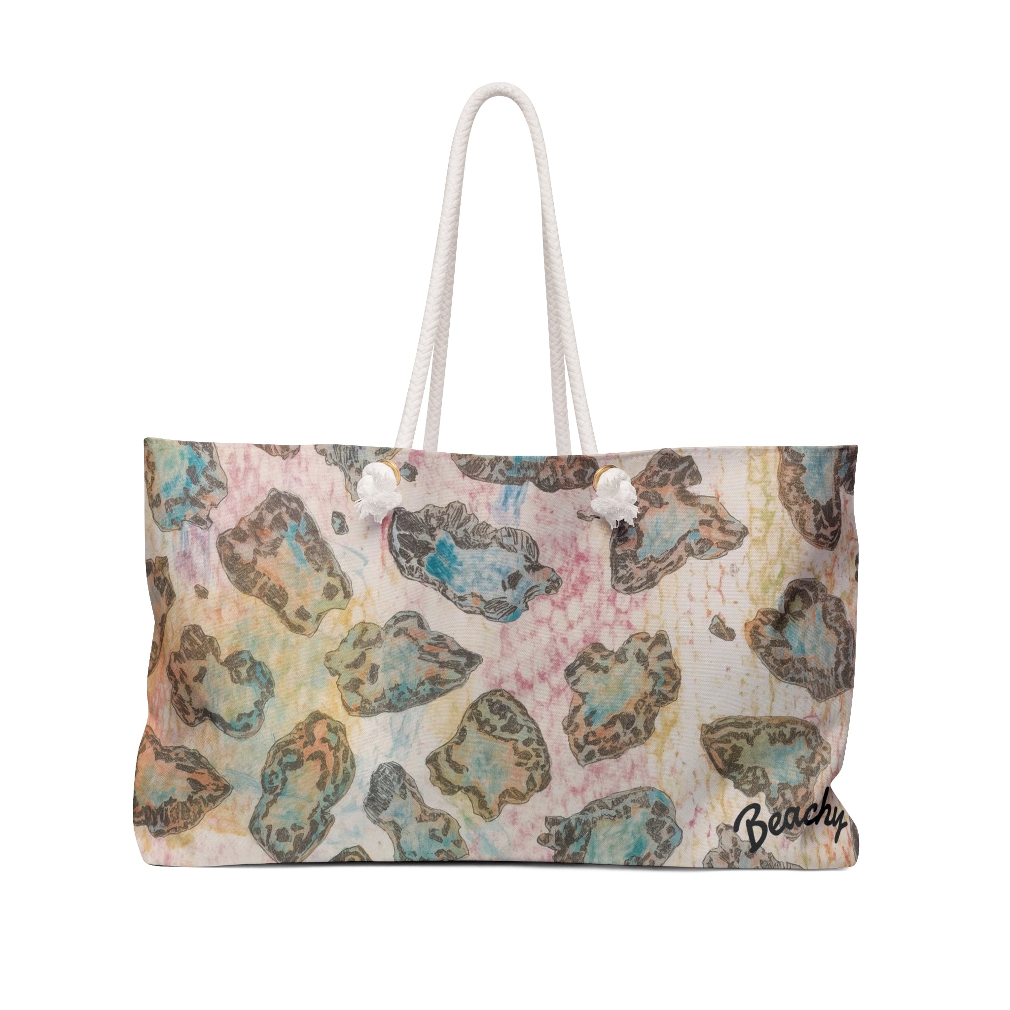 Pastel Leopard Beachy Bag