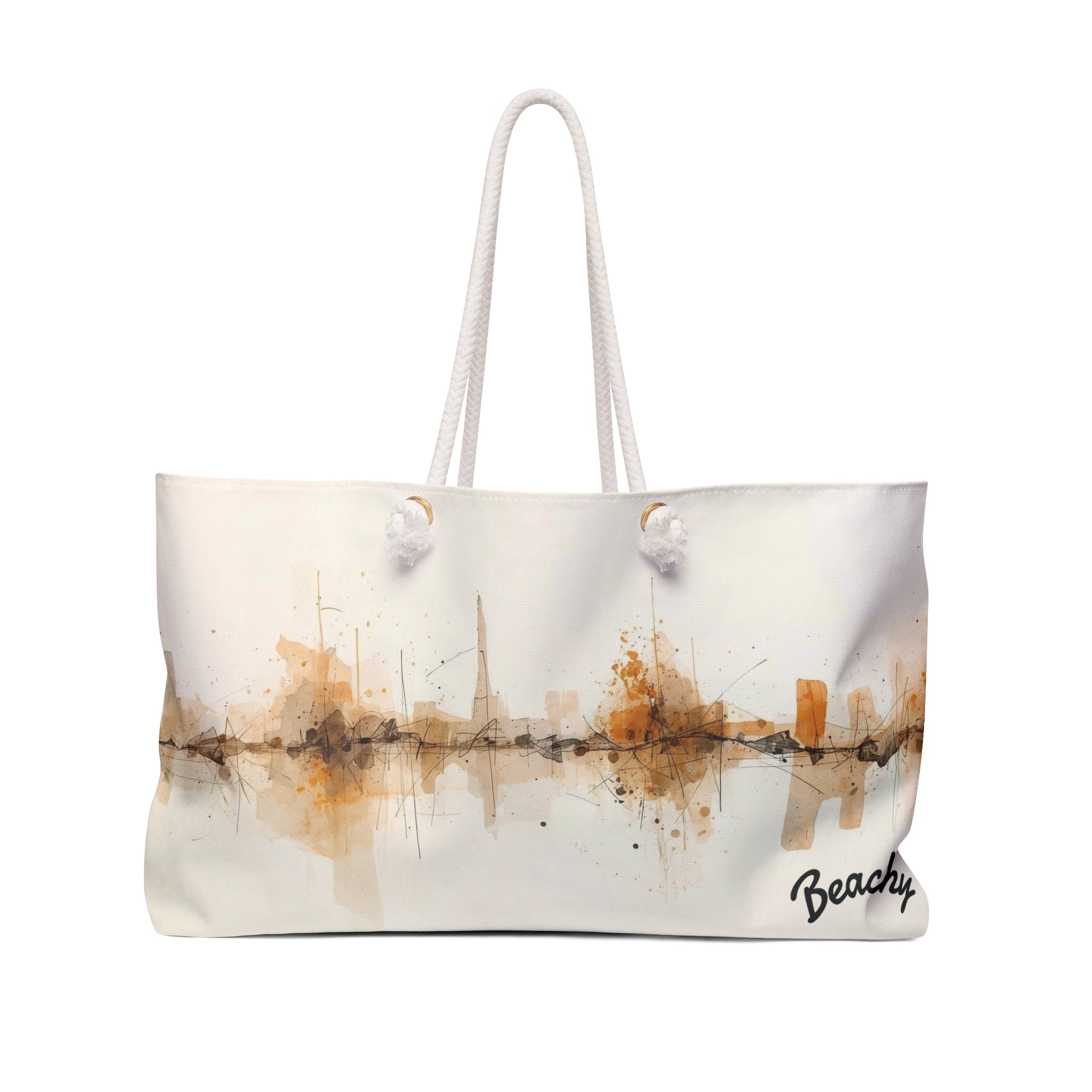 Abstract Watercolor line art Beachy Bag