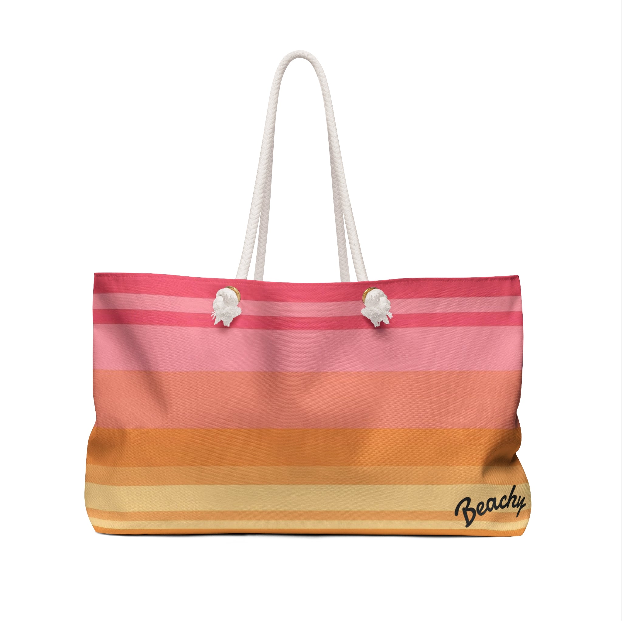 Retro Sunset Stripe Beachy Bag