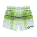 Green Abstract Stripe Swim Trunks